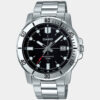 Casio Watch for Men MTP-VD01D-1EVUDF Analog Stainless Steel Band silver & Black