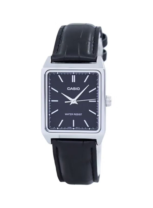 Casio Men's Black Dial Leather Band Watch - MTP-V007L-1EUDF